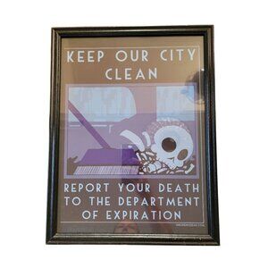 Department of Awareness Print Series Two "Keep Our City Clean" Framed Art Print